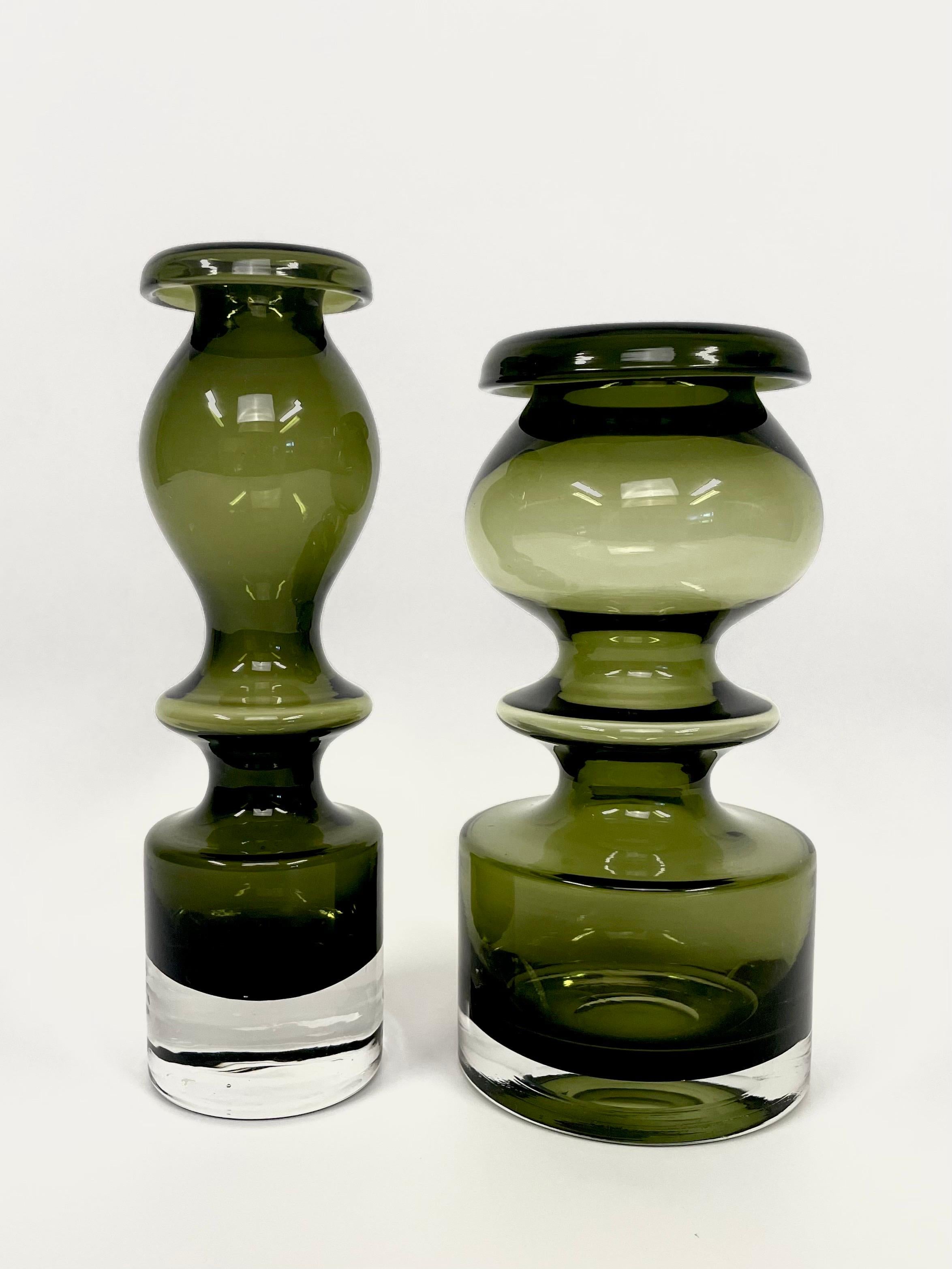 Scandinavian Modern Five Pompadour Vases Collection by Finnish Designer Nanny Still for Riihimäen  For Sale