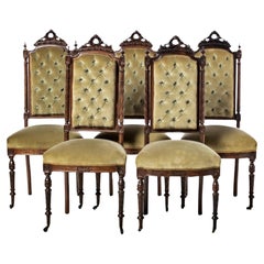 Antique Five Portuguese Romantic Chairs 19th Century