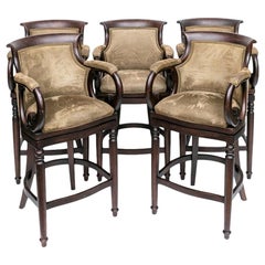 Five Quality Hancock & Moore Swivel Bar Stools