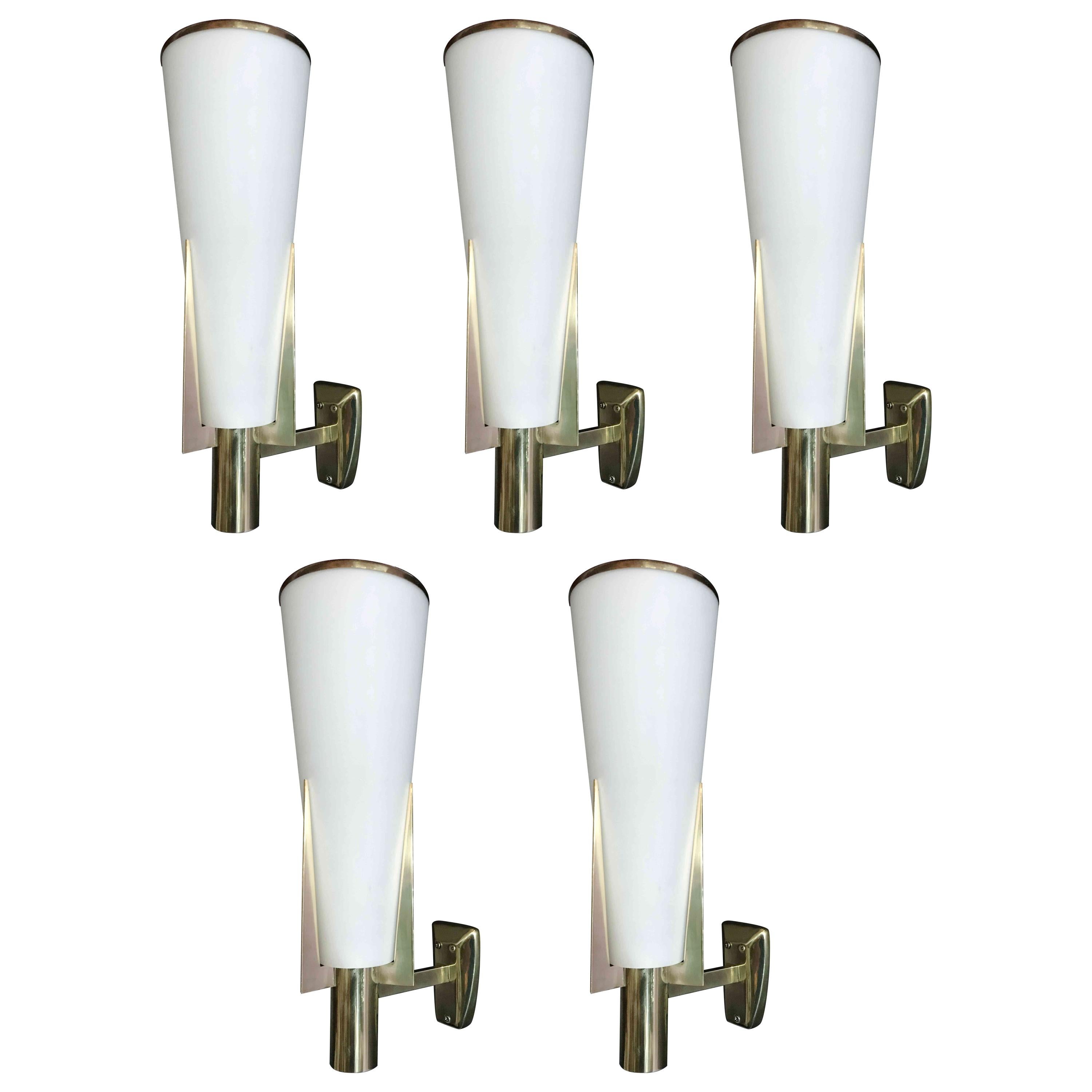 Five Rare Original Sconces by Stilnovo