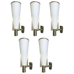 Five Rare Original Stilnovo Sconces Model 2021/1, Italy, 1960s