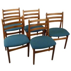 Five Refinished Poul Volther Dining Chairs in Oak, Choice of Upholstery