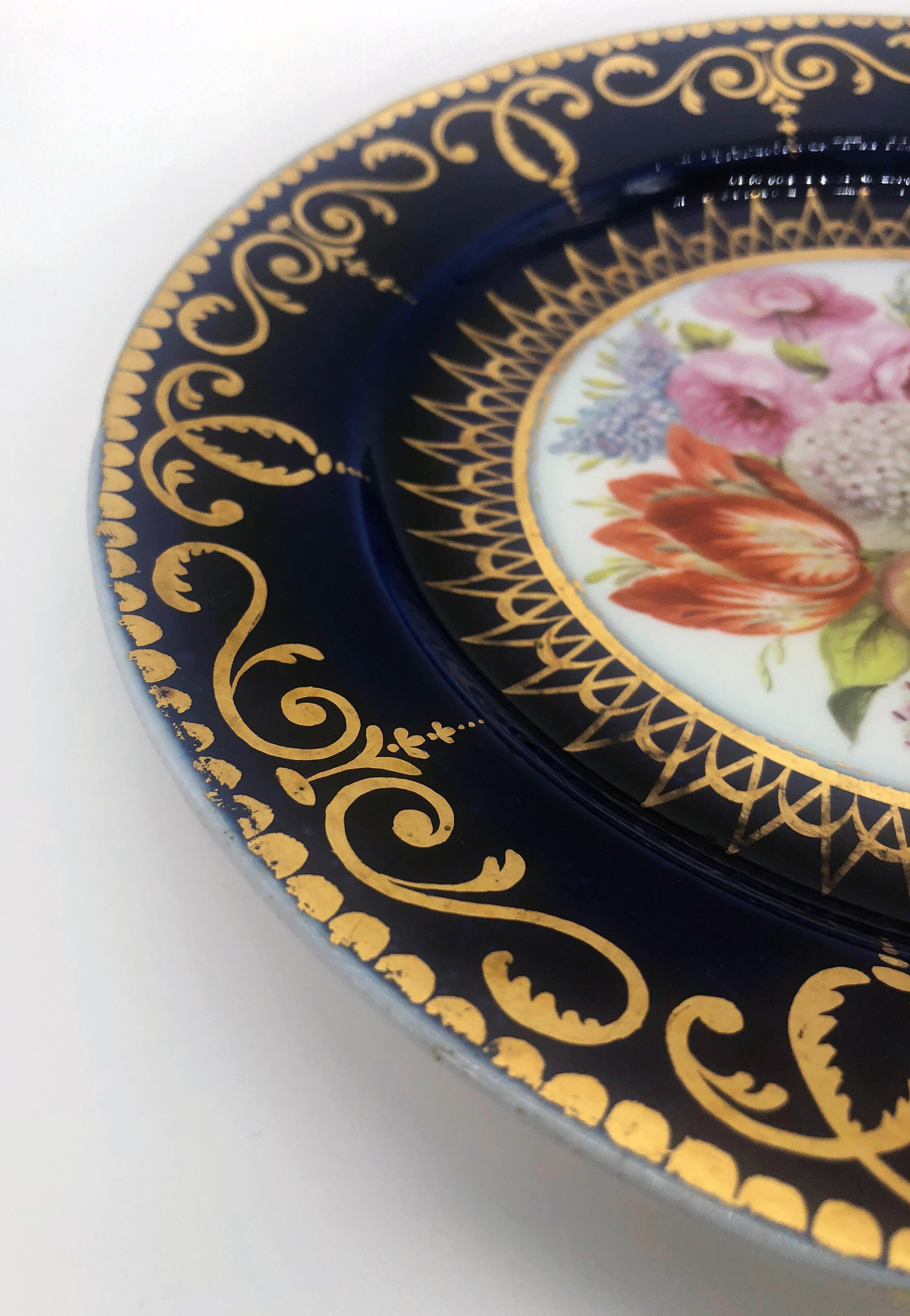 Five Regency Hand Painted Porcelain Plates by Coalport, circa 1805 In Good Condition For Sale In London, GB