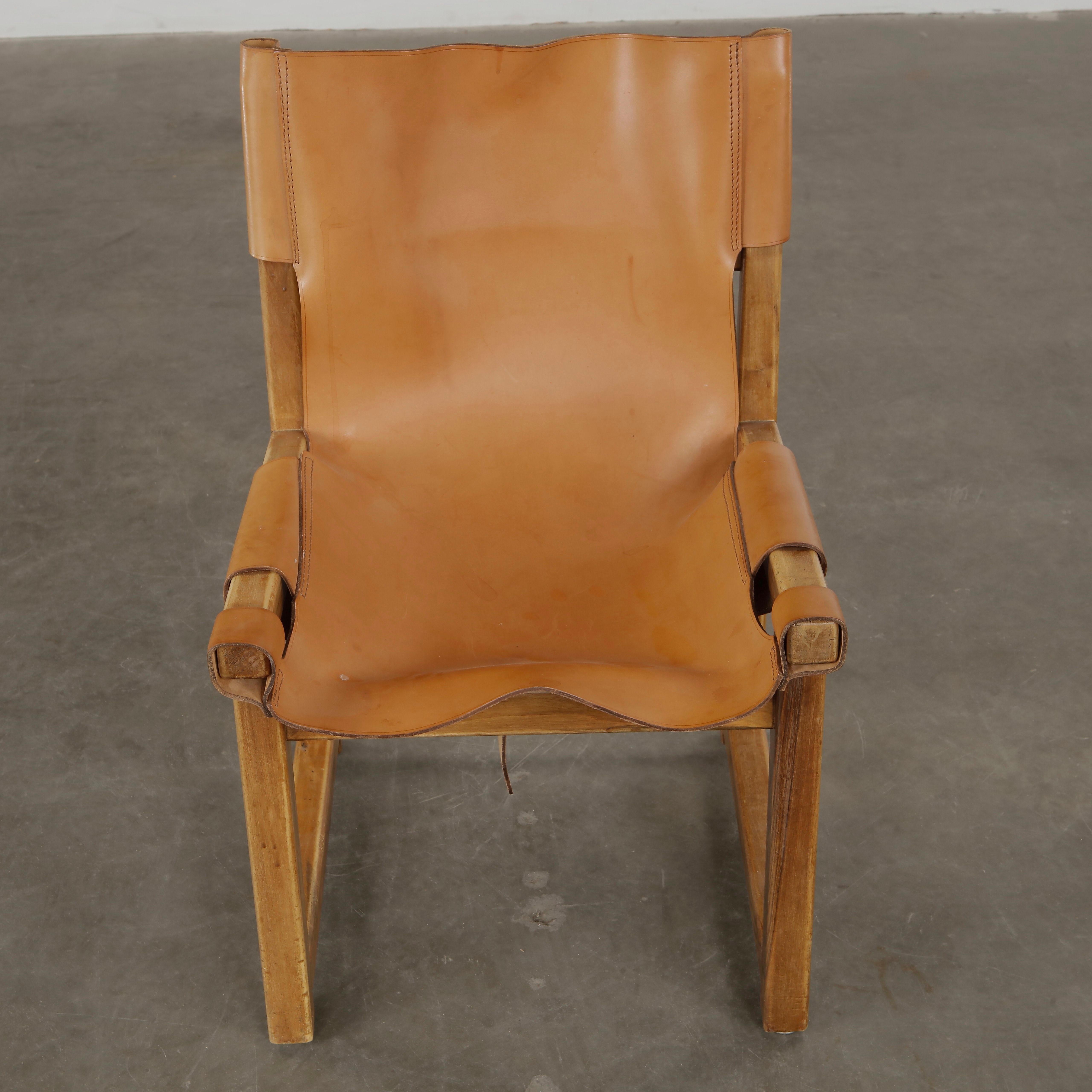 Fünf Riaza-Stühle von Paco Munoz für Darro, Spanien, 1960er Jahre (Leder) im Angebot