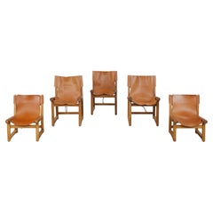Five Riaza Chairs by Paco Munoz for Darro, Spain, 1960s