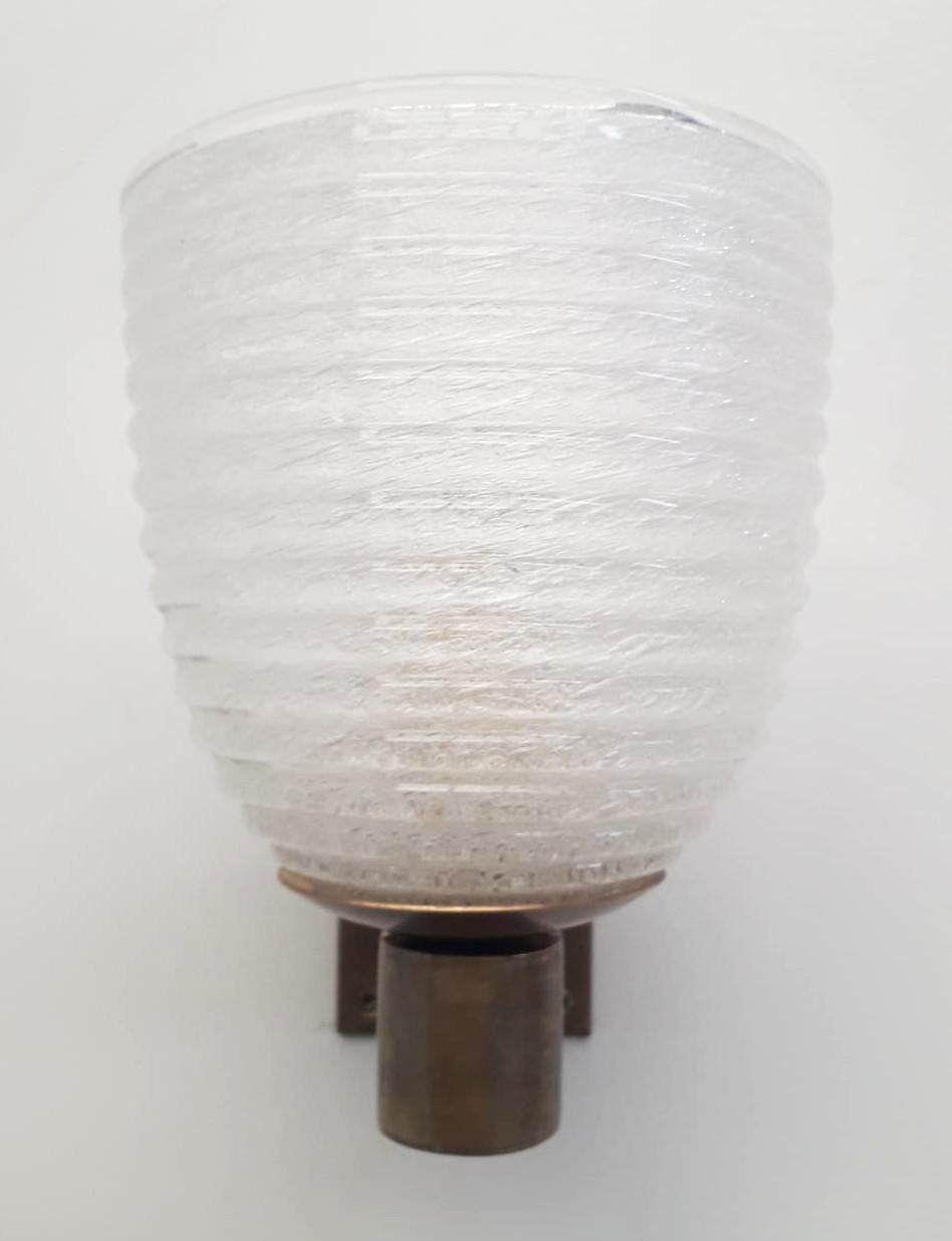 Mid-Century Modern Single Ribbed Sconce by Barovier e Toso