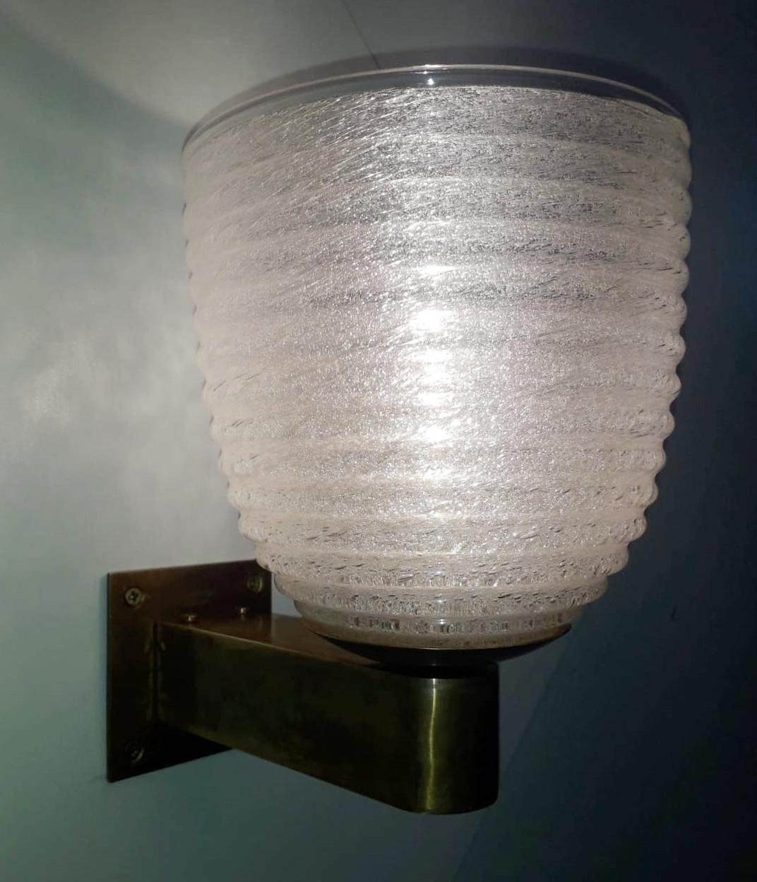 Single Ribbed Sconce by Barovier e Toso In Good Condition In Los Angeles, CA