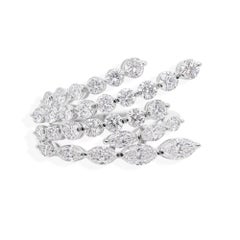 The Row 2.37cts Natural SI/H HRD Certified Diamond 18k White Gold Cocktail Ring (bague de cocktail en or blanc)