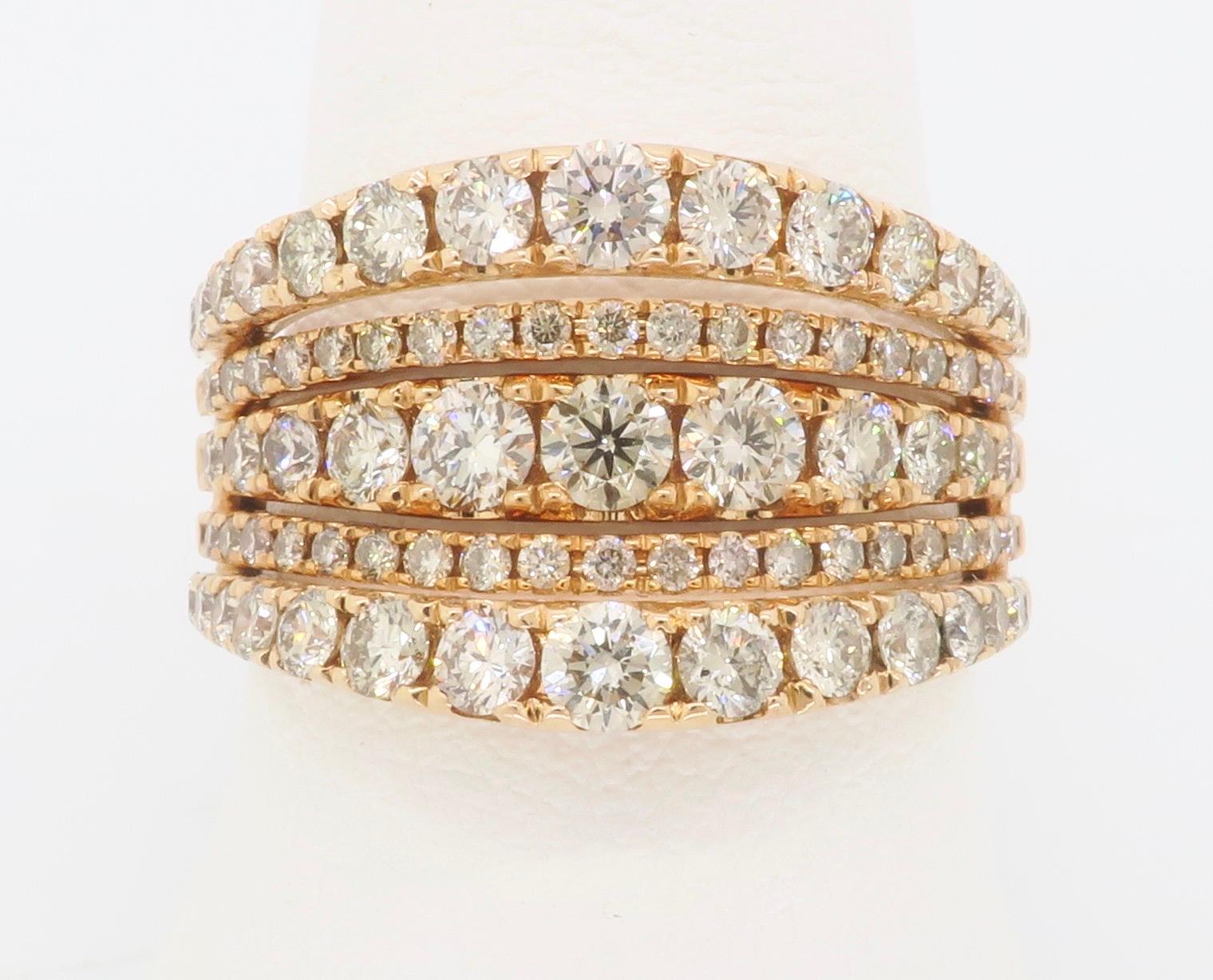 Five Row Diamond Ring Made by Le Vian 2