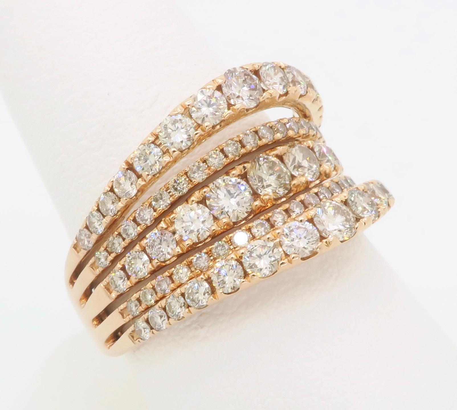 Five Row Diamond Ring Made by Le Vian 4