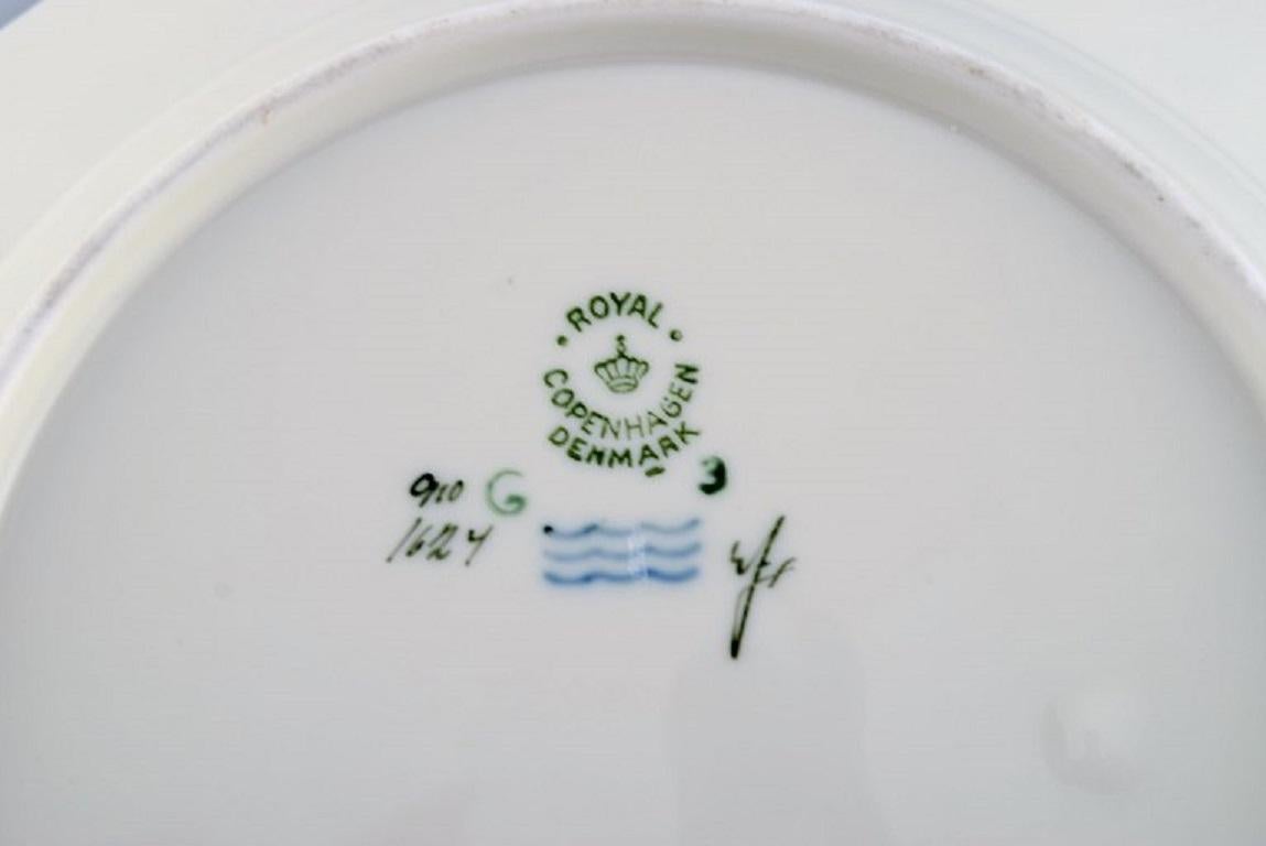 Danish Five Royal Copenhagen Frijsenborg Lunch Plates in Hand-Painted Porcelain For Sale