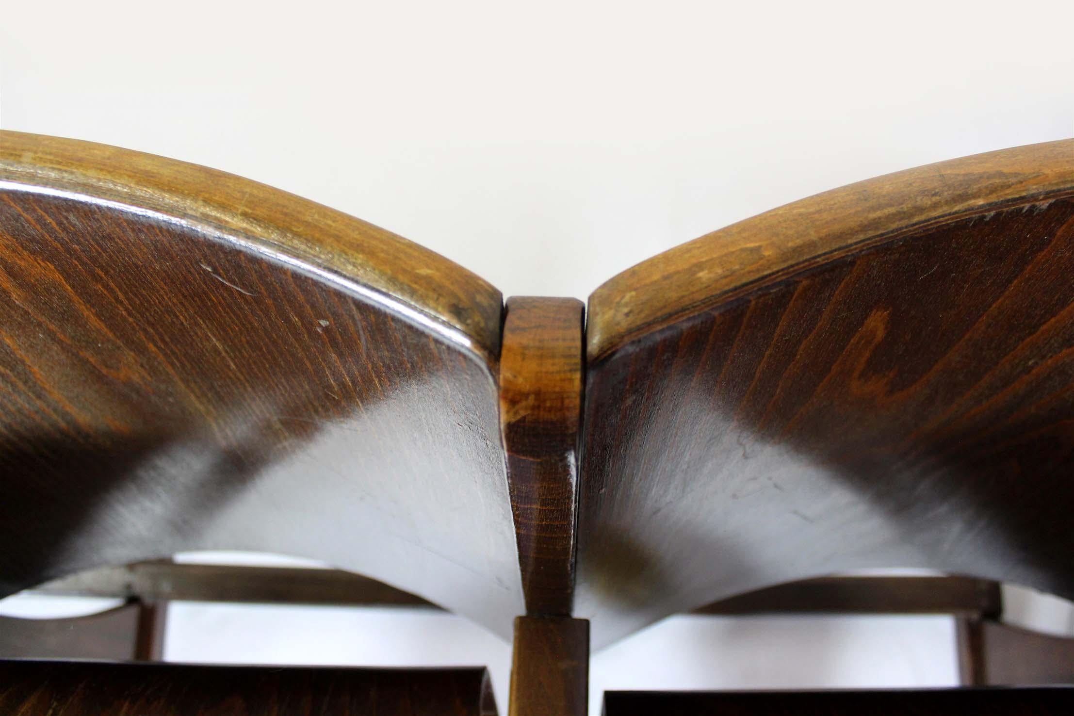 Five-Seater Cinema Bench from TON, 1960s 7