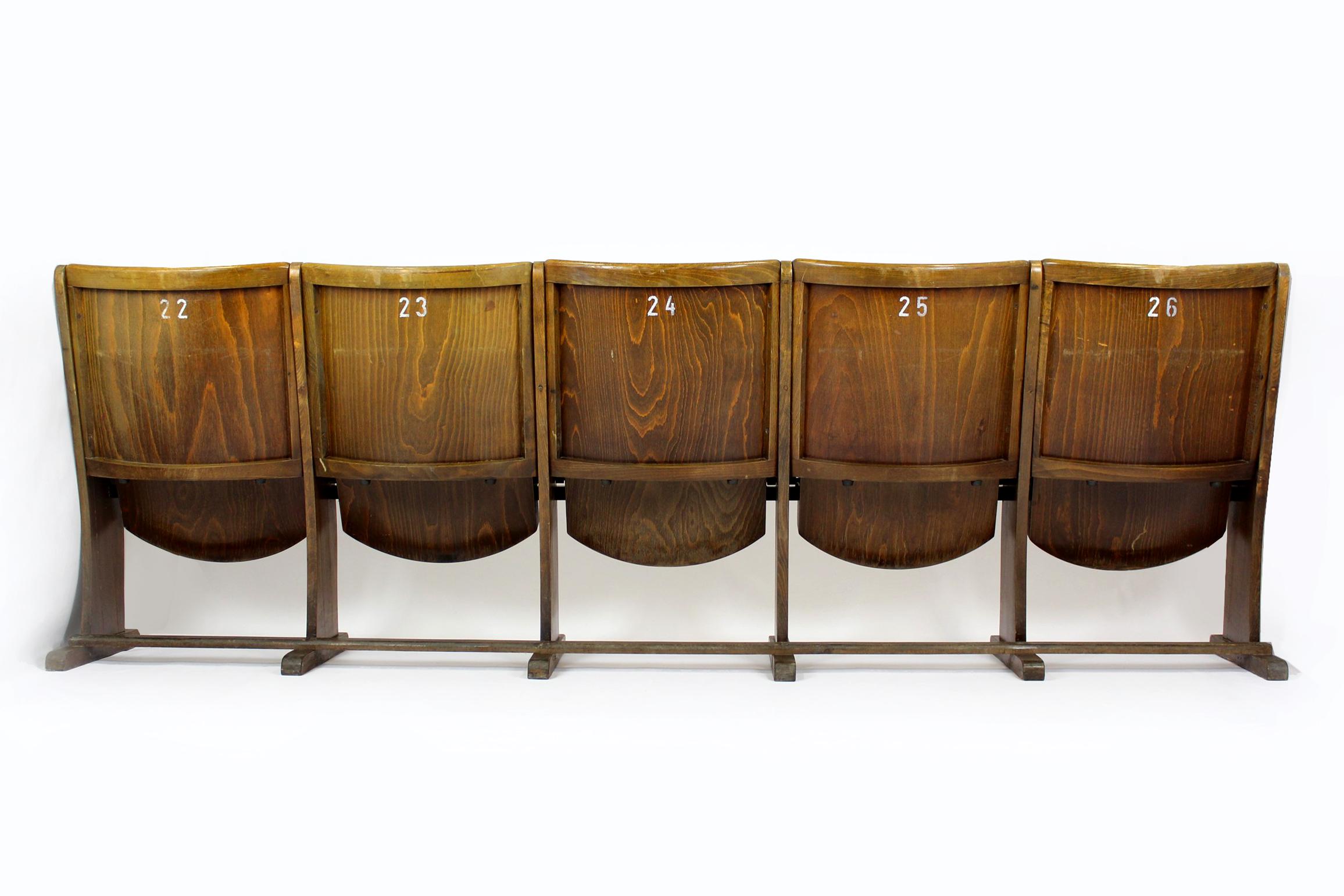 Five-Seater Cinema Bench from TON, 1960s For Sale 8