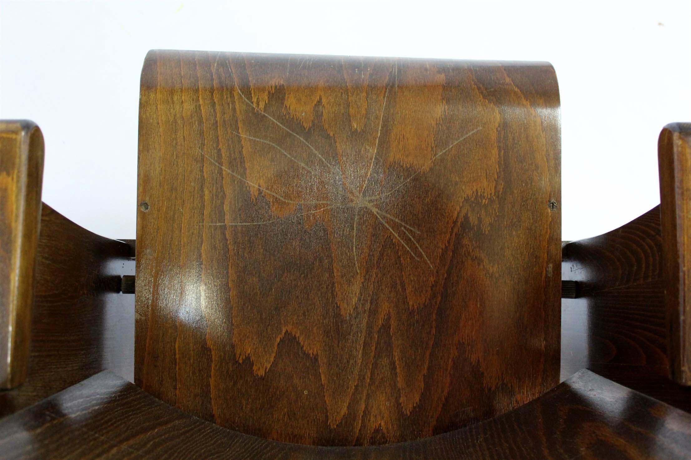 Five-Seater Cinema Bench from TON, 1960s 12
