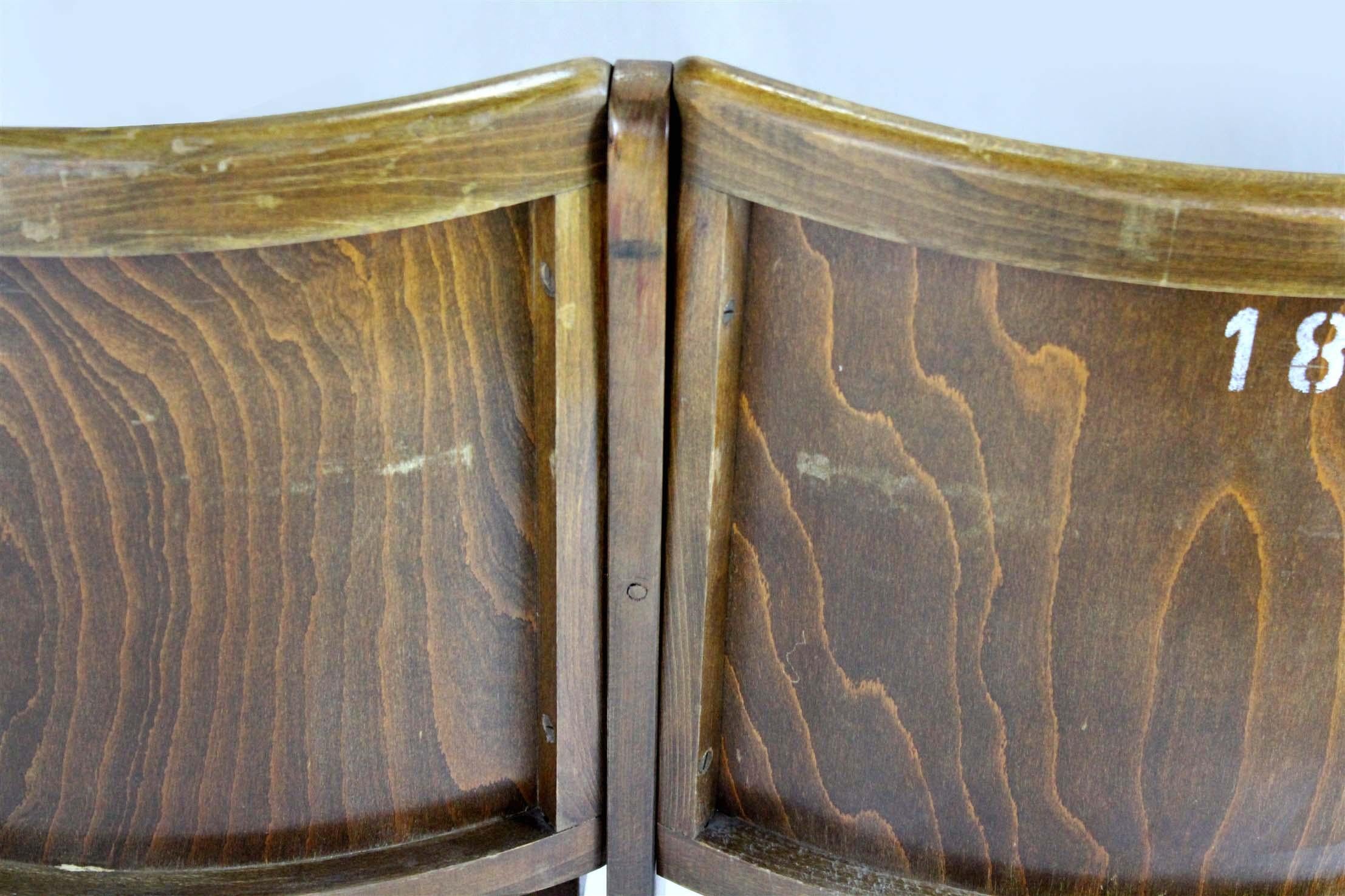 Five-Seater Cinema Bench from TON, 1960s 14