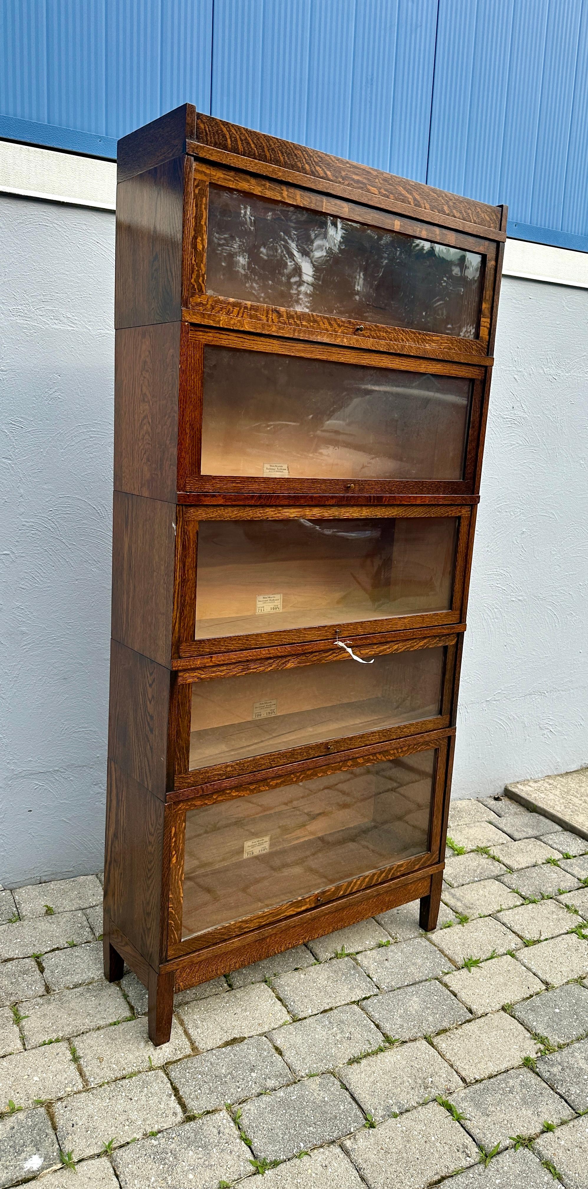 Arts and Crafts Five-Section Globe-Warnicke Barrister Case - #1169 For Sale
