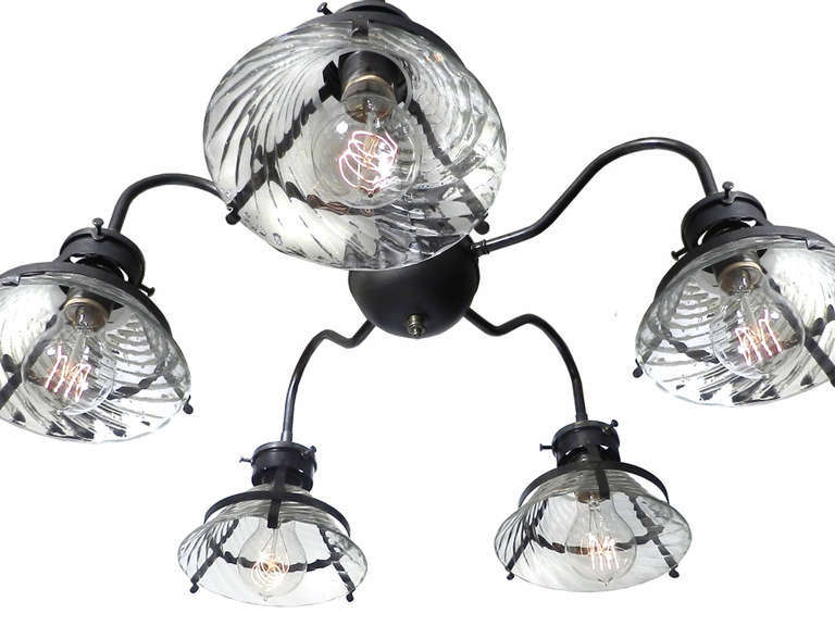 American Five Shade X-Ray Chandelier