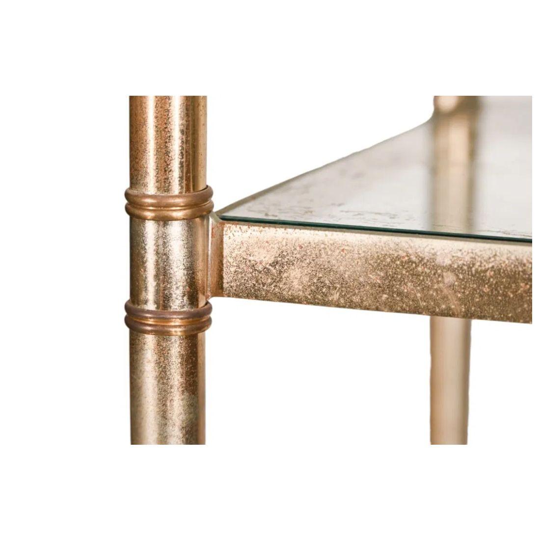 Five Shelf Regency Style Brass and Glass Etagere 1