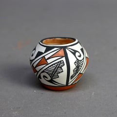 Five Southwestern Native American Acoma Pottery Artist Signed Vases 20thC