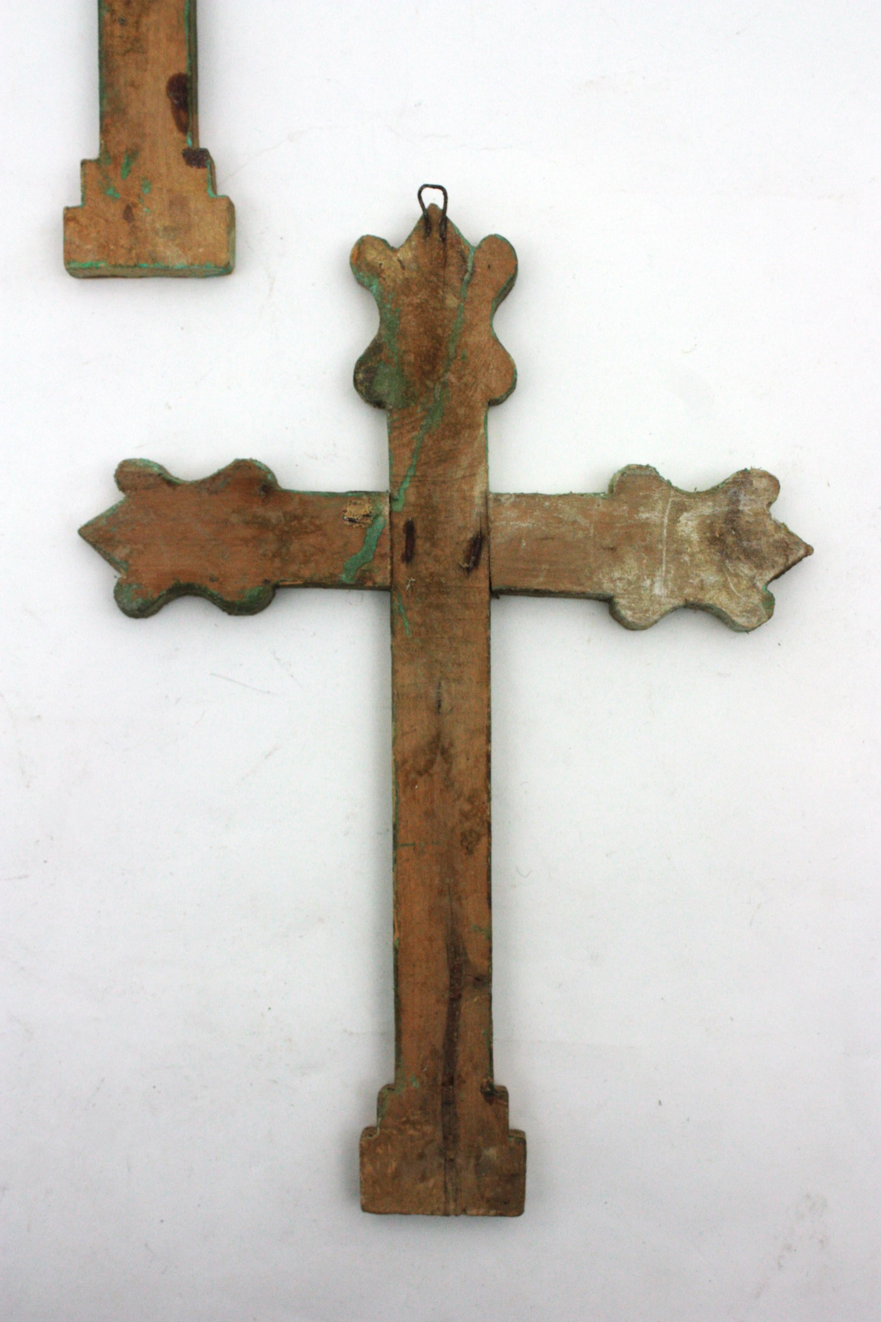 Five Stations of The Cross Via Crucis Wall Decoration, Spain, 1940s For Sale 2