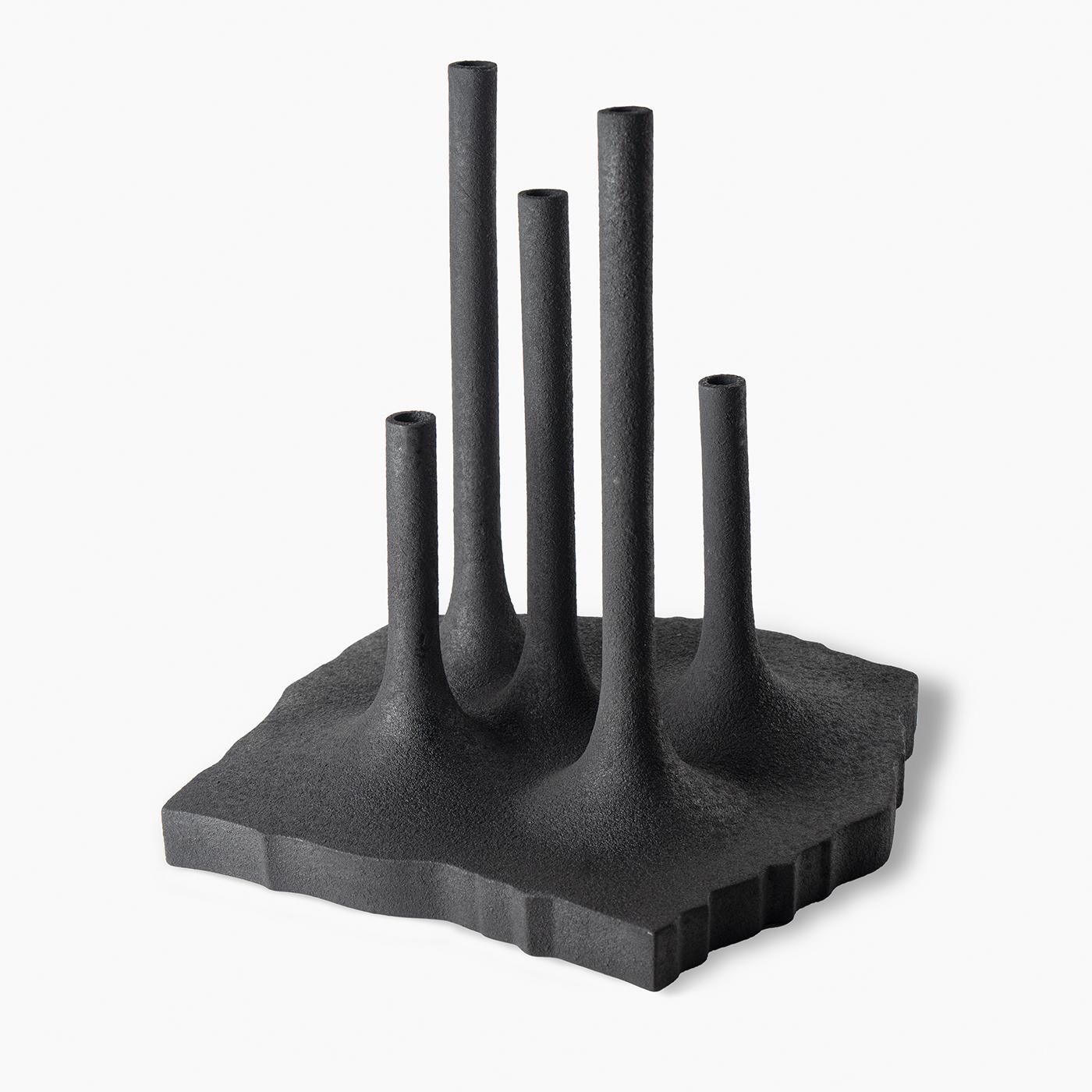 Five Stems Black Vase by Fabio Novembre in vendita 1
