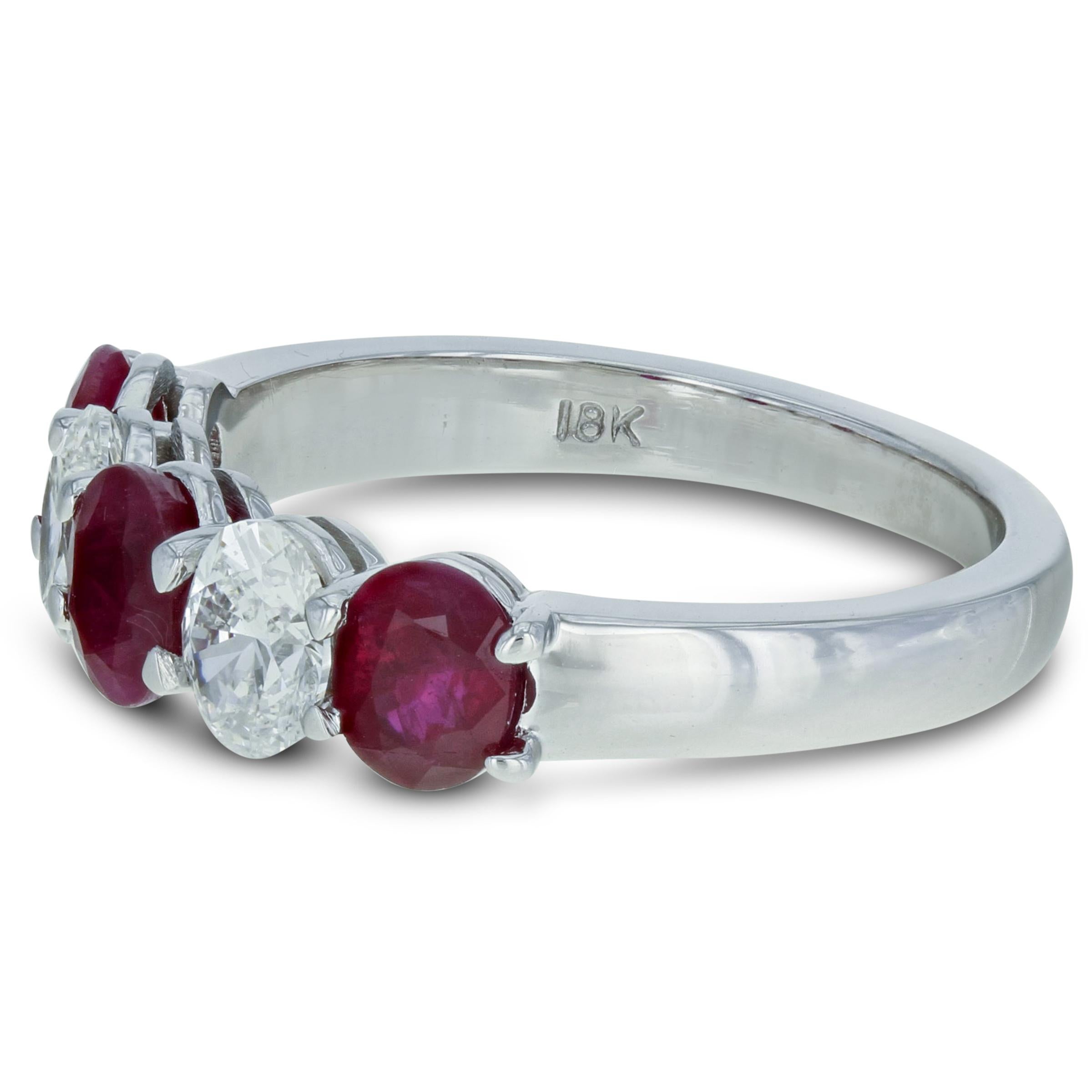 ruby and diamond anniversary ring
