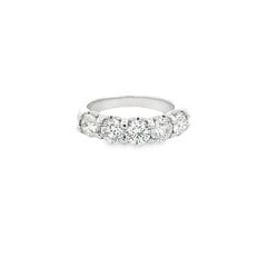 Five Stone Diamond Wedding Band 2.05ct 14k White Gold