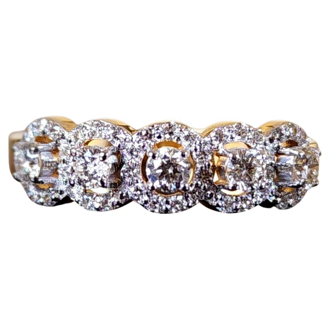 Five Stone Halo Moissanite 925 Sterling Silver Engagement Ring Anniversary Gift 

A P P R O X T I M E

All items are custom made to order. Our approx time is about 6 - 10 business days. This can change during peak season

Note: There May Be Little
