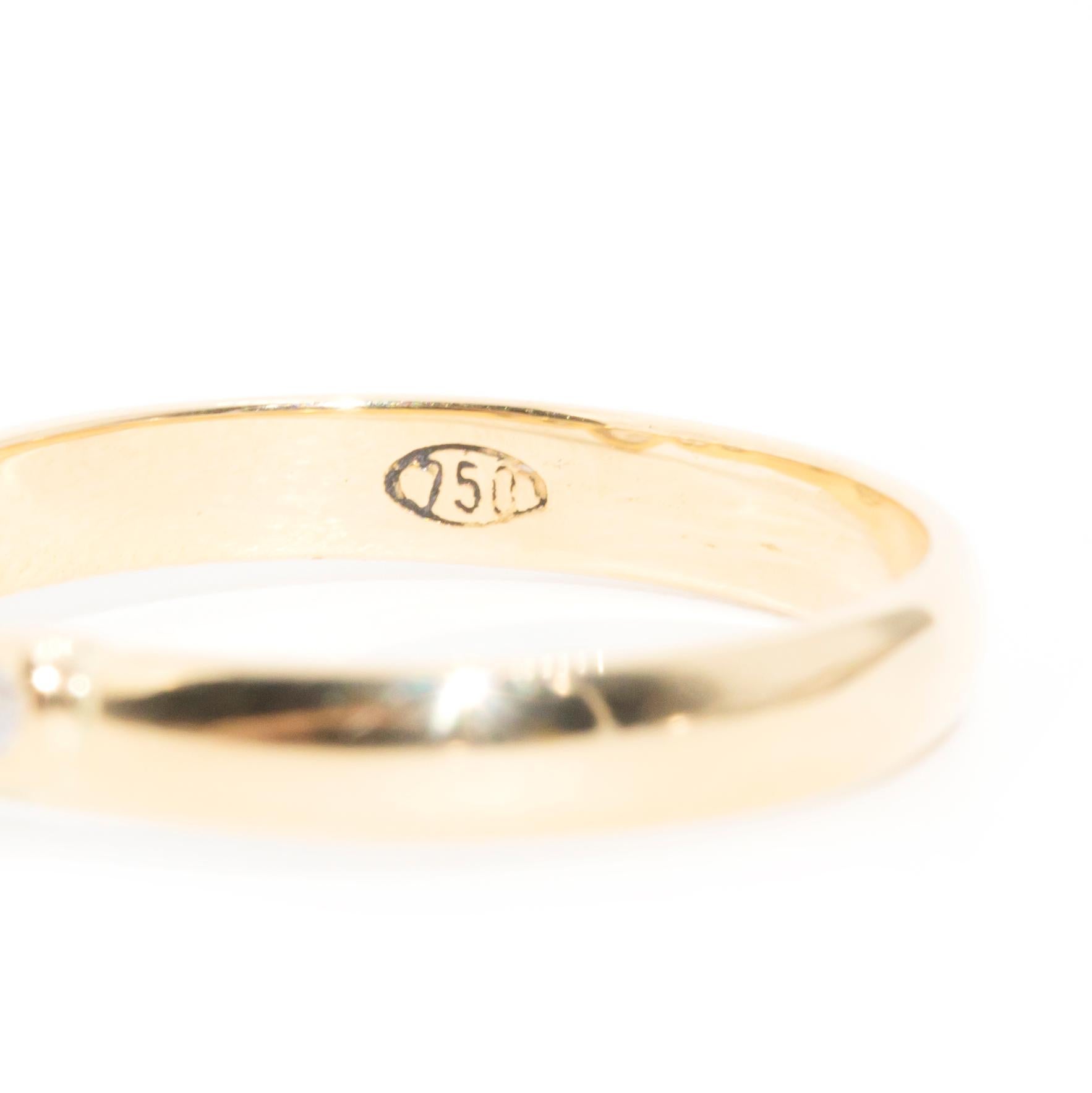 Five Stone Round Diamond Vintage Eternity Ring in 18 Carat Yellow Gold 2