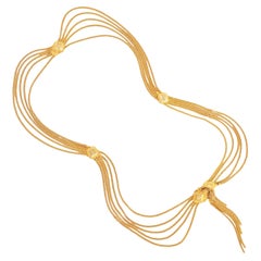 Five Strand Draped Gold Chain Belt With Tassel By Christian Dior, 1970s