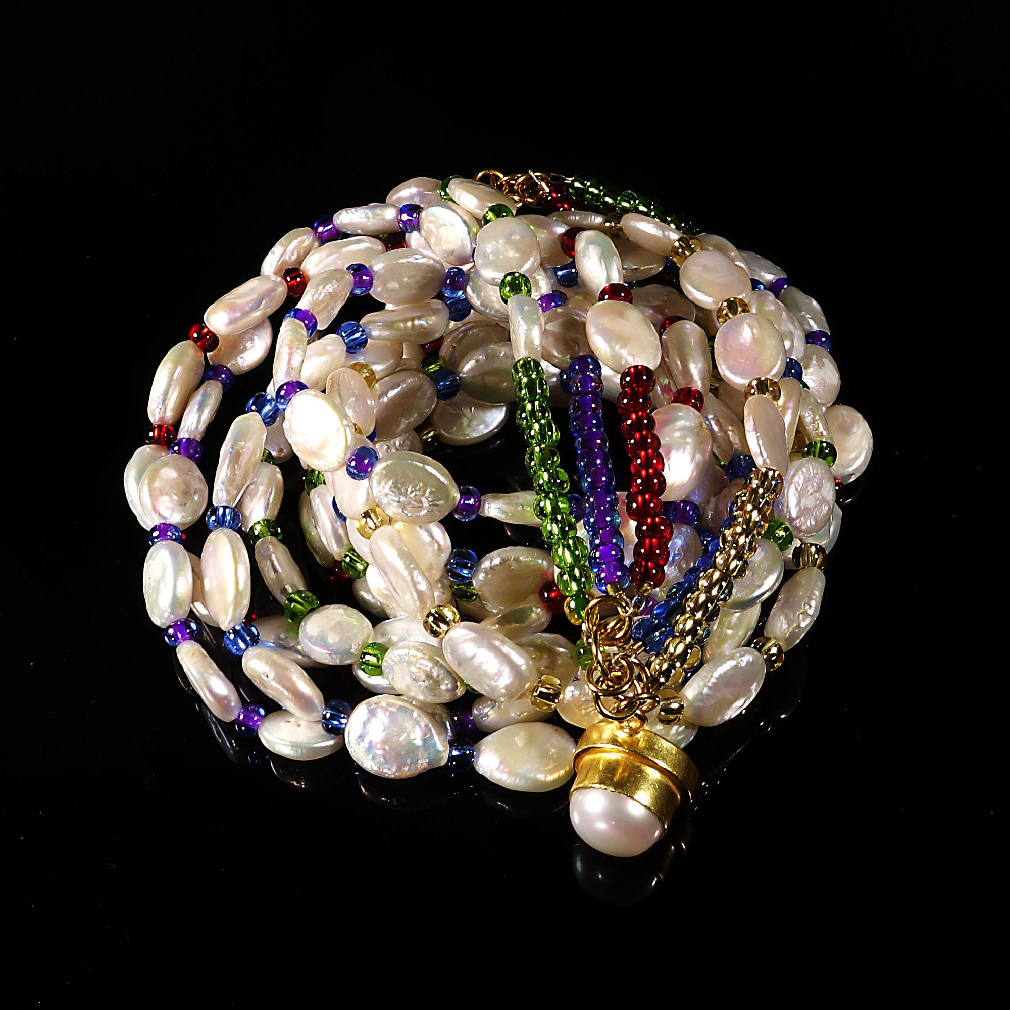 multi color beads necklace