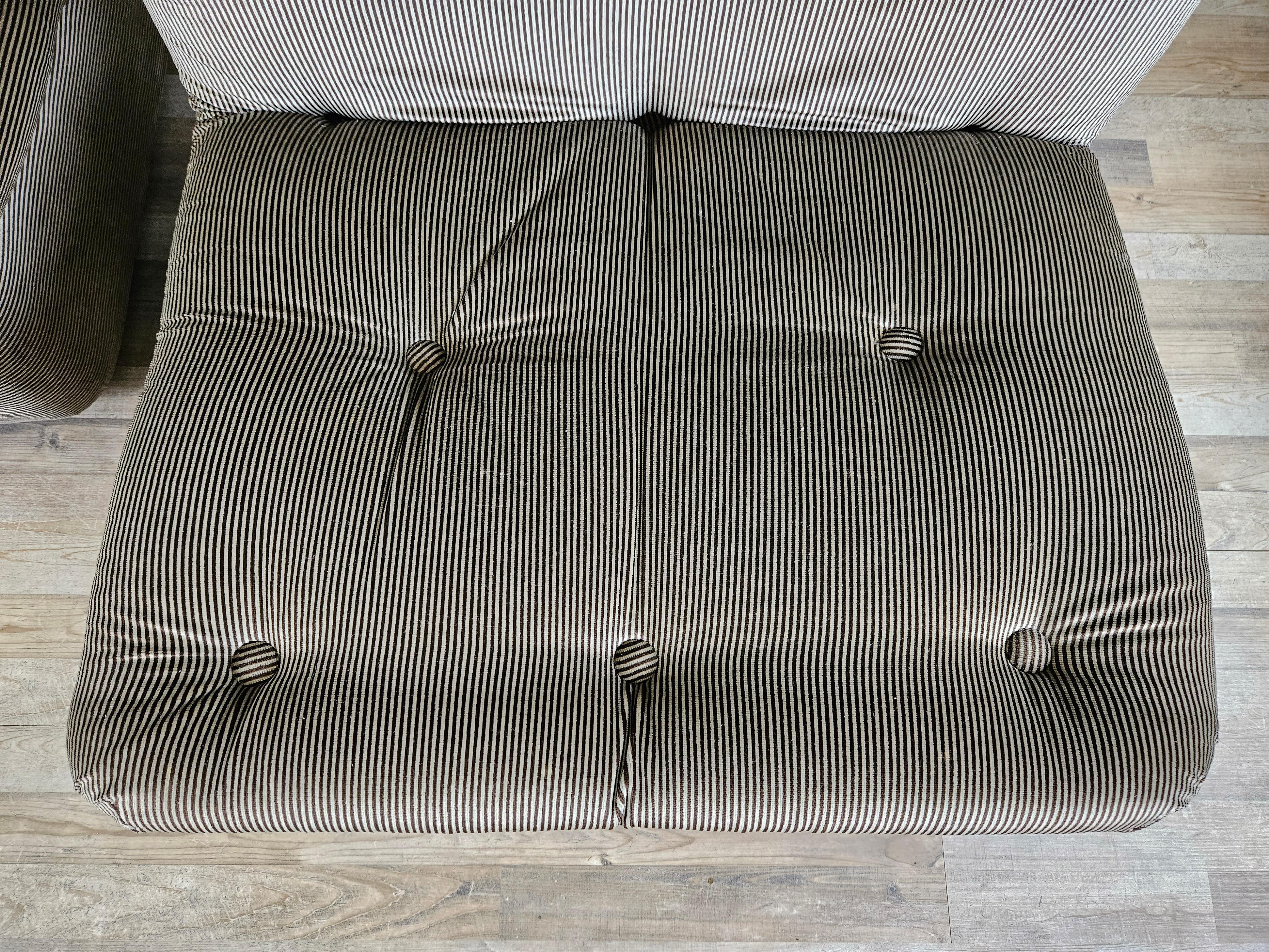 Five Striped Modular Armchairs For Sale 2