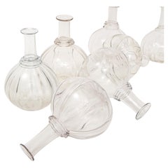 Antique Five Swedish Blown Water Carafes, 19th Century