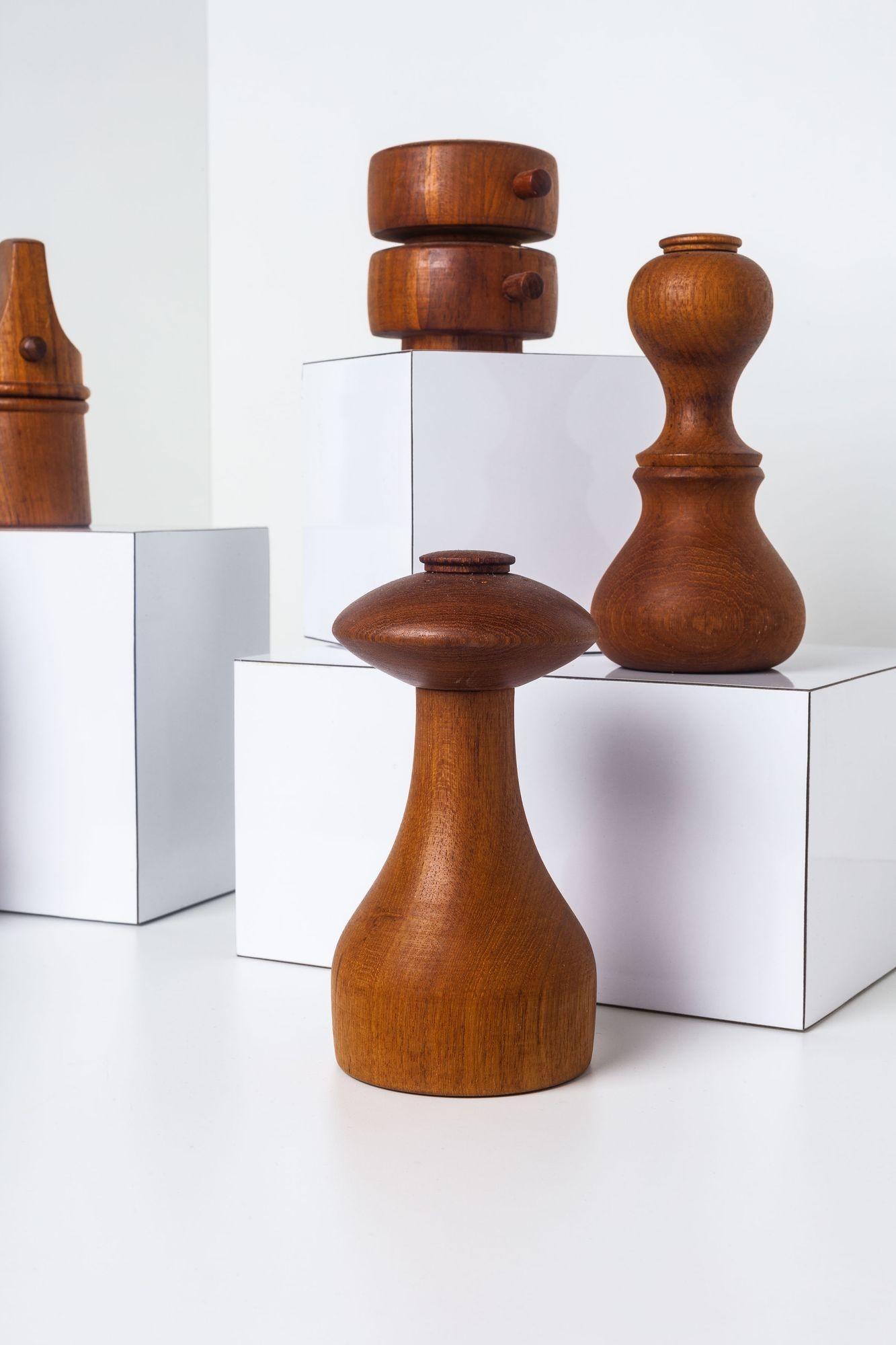 Five Teak Peppermills by Jens Quistgaard for Dansk 5