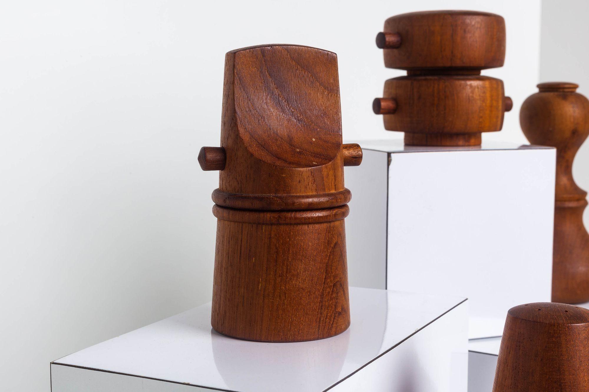 Danish Five Teak Peppermills by Jens Quistgaard for Dansk