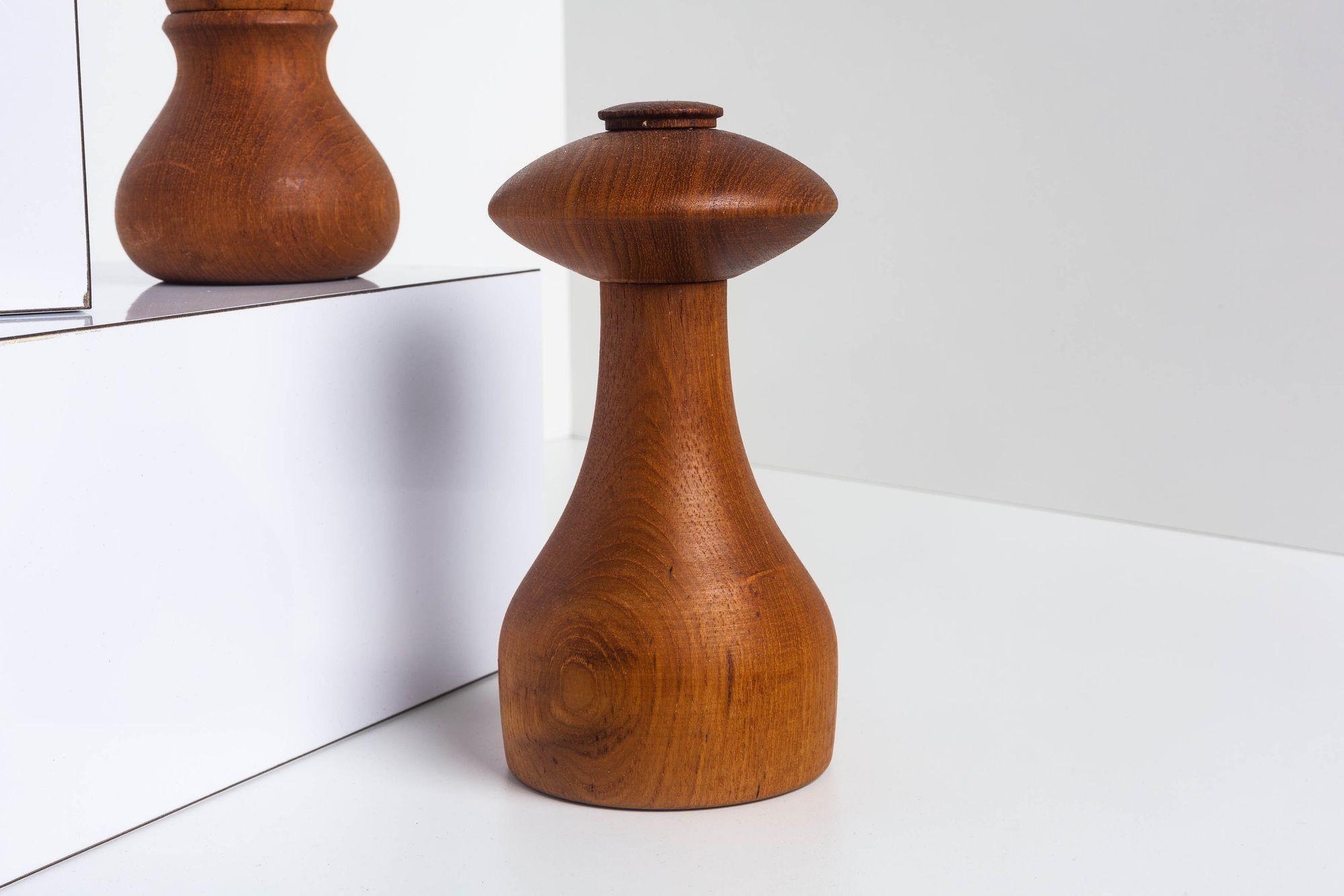 Mid-20th Century Five Teak Peppermills by Jens Quistgaard for Dansk