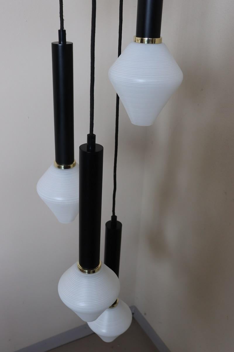 Five-tier Cascade Chandelier in the Style of Tapio Wirkkala, 1960s For Sale 1