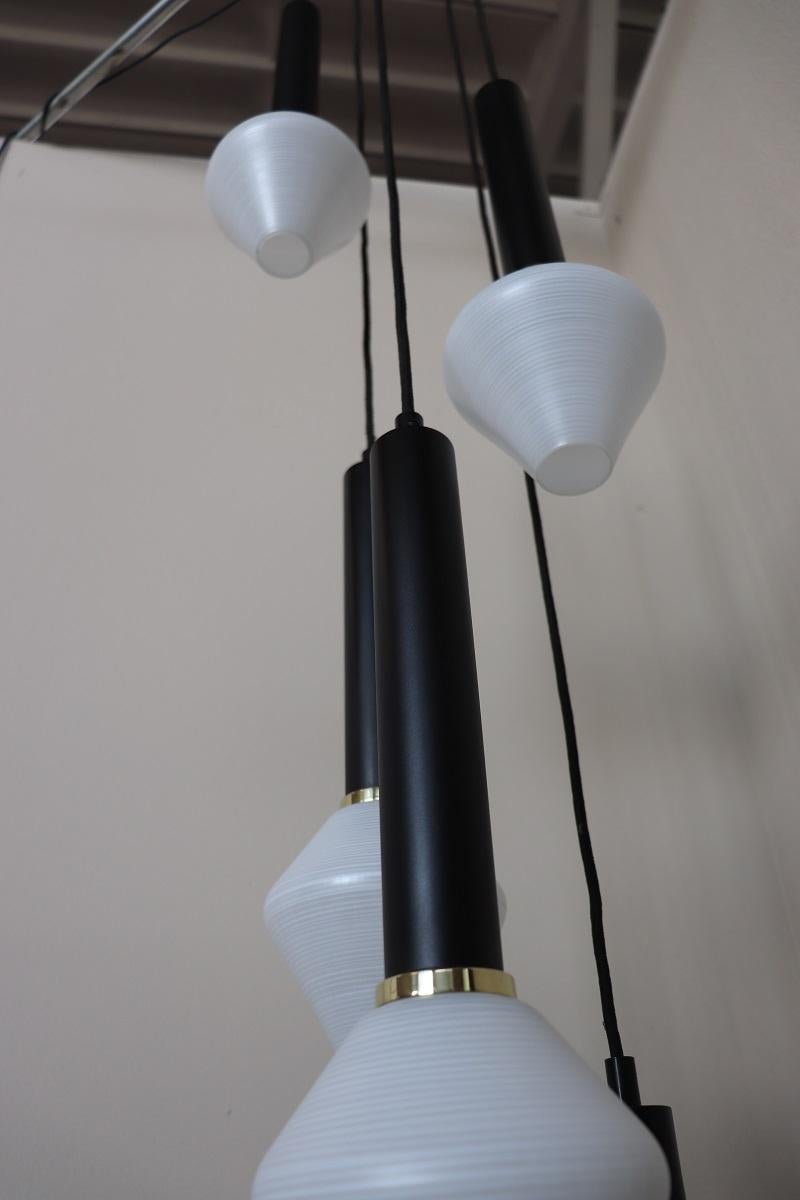 Five-tier Cascade Chandelier in the Style of Tapio Wirkkala, 1960s For Sale 3
