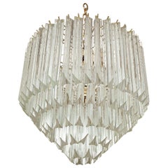 Five-Tier Crystal Prism Chandelier/Flush Mount by Camer