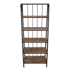 Five Tier Industrial Ladder Shelving Unit Bookcase