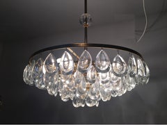 Five-Tiered crystal Glass Drop Chandelier by Palwa of Germany from the 1970s