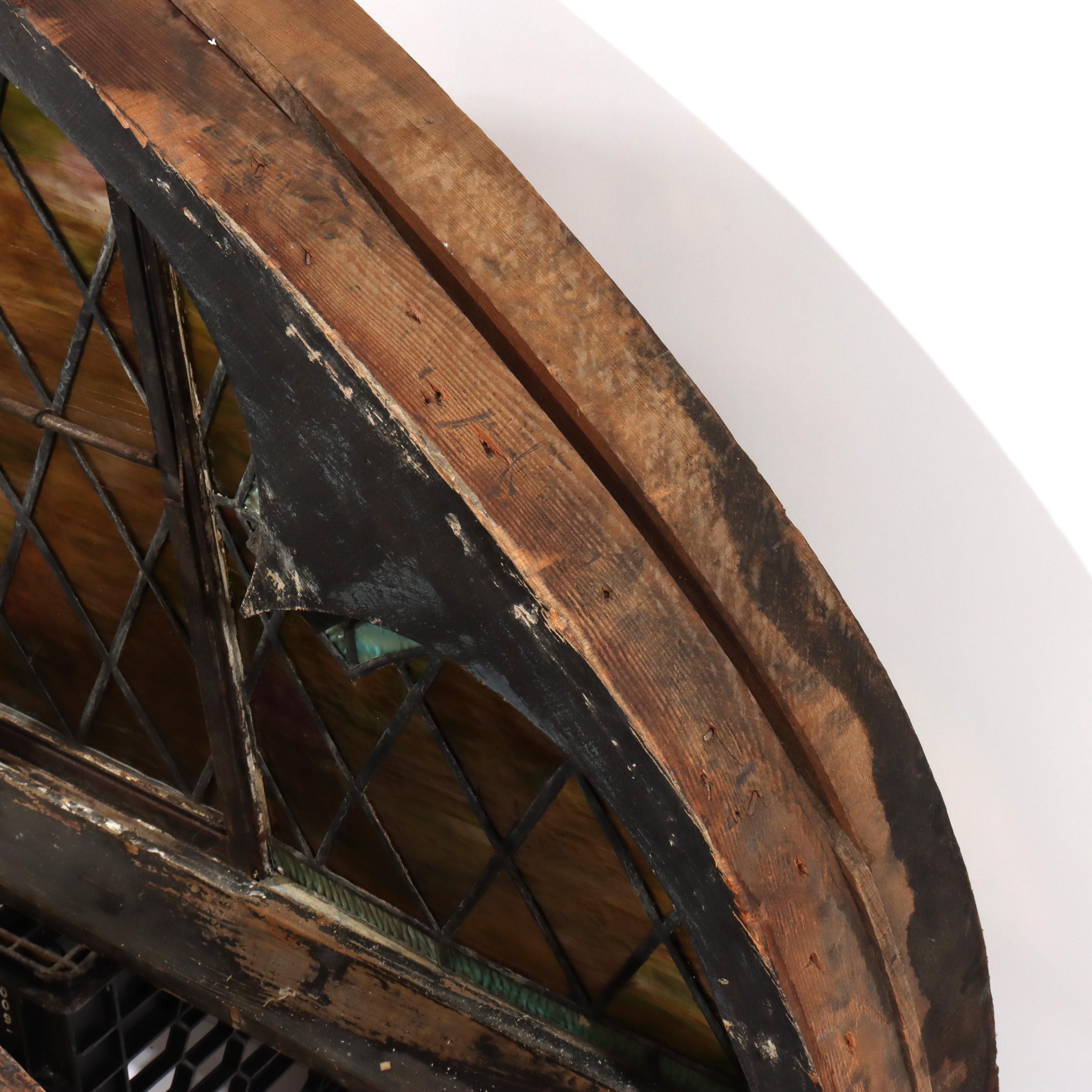 Five Tiffany Studios Gothic Revival, Stained Glass Transom Windows, Phila, C1900 For Sale 4