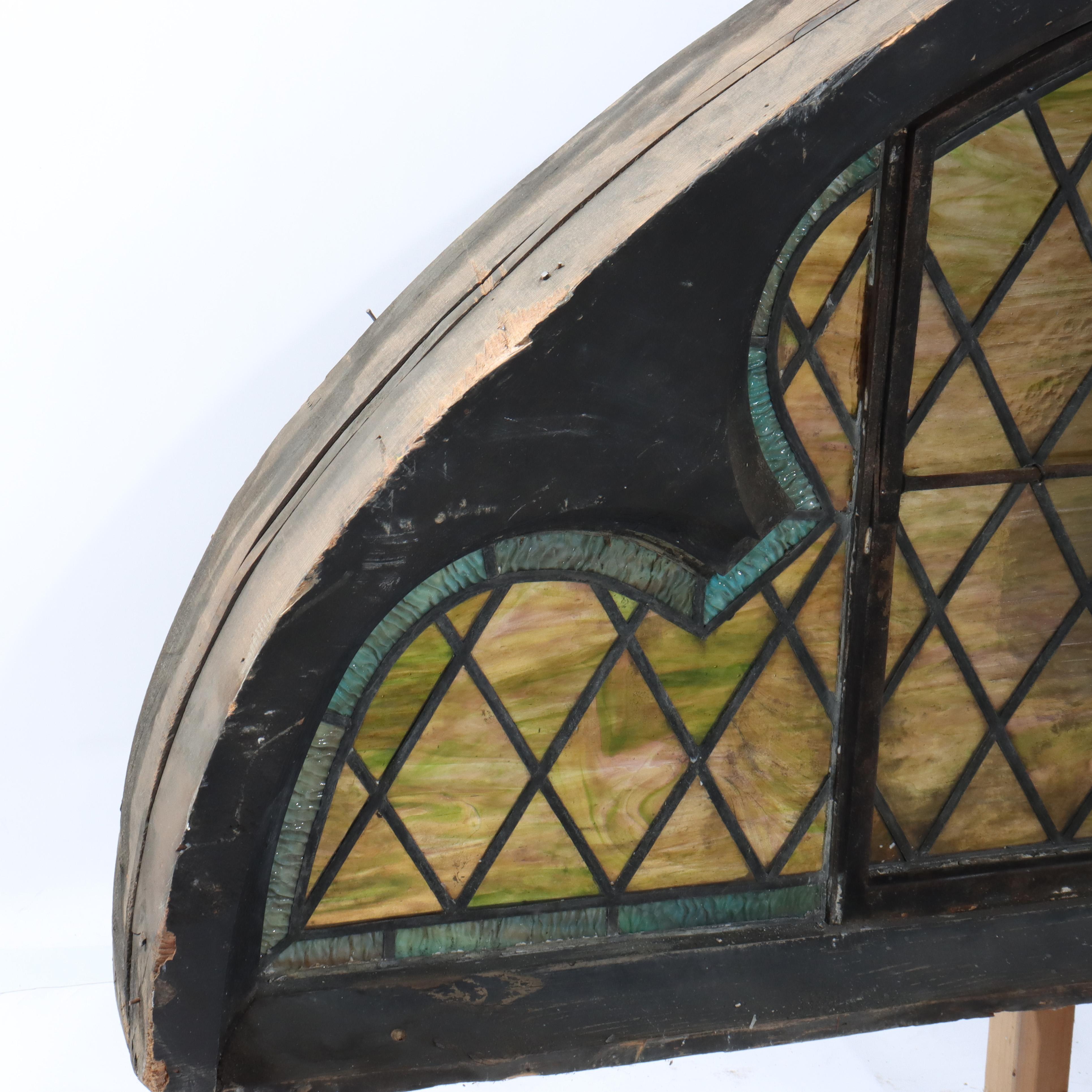 Five Tiffany Studios Gothic Revival, Stained Glass Transom Windows, Phila, C1900 For Sale 5