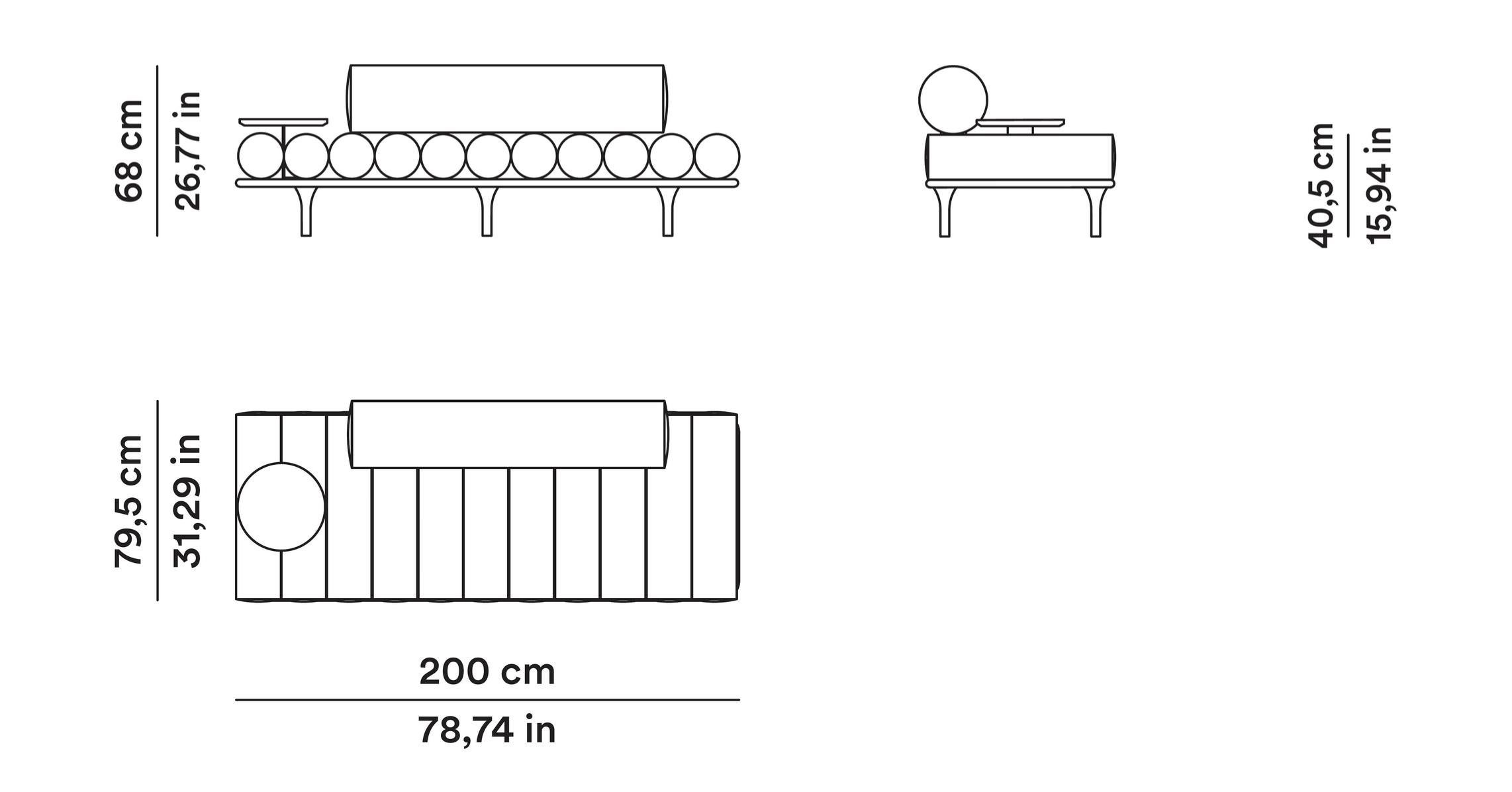 Five to Nine – Daybed with backrest and cement table by Studiopepe for Tacchini in vendita 1