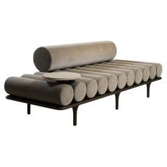 Five to Nine – Daybed with backrest and cement table by Studiopepe for Tacchini