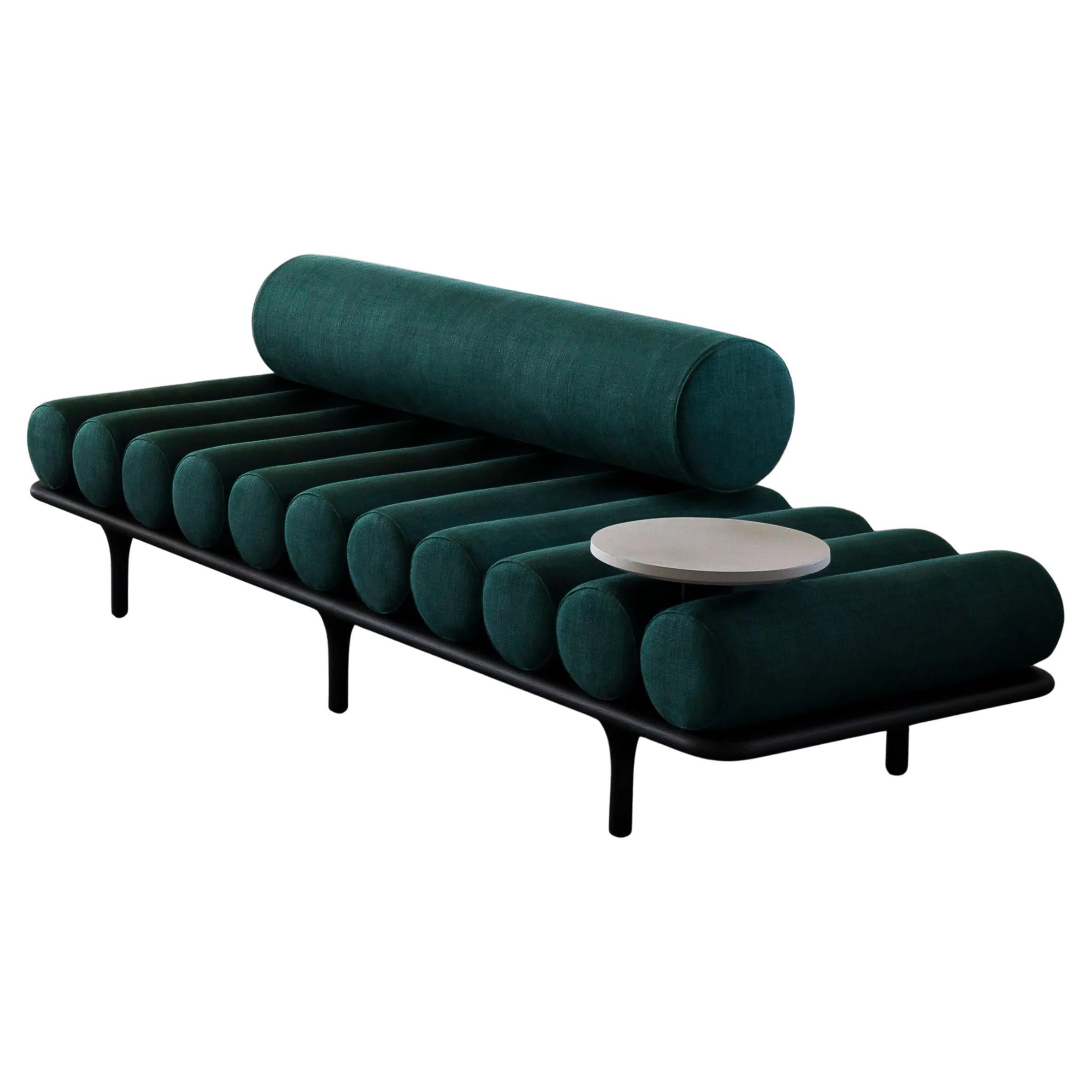 Five to Nine – Daybed with backrest and cement table by Studiopepe for Tacchini