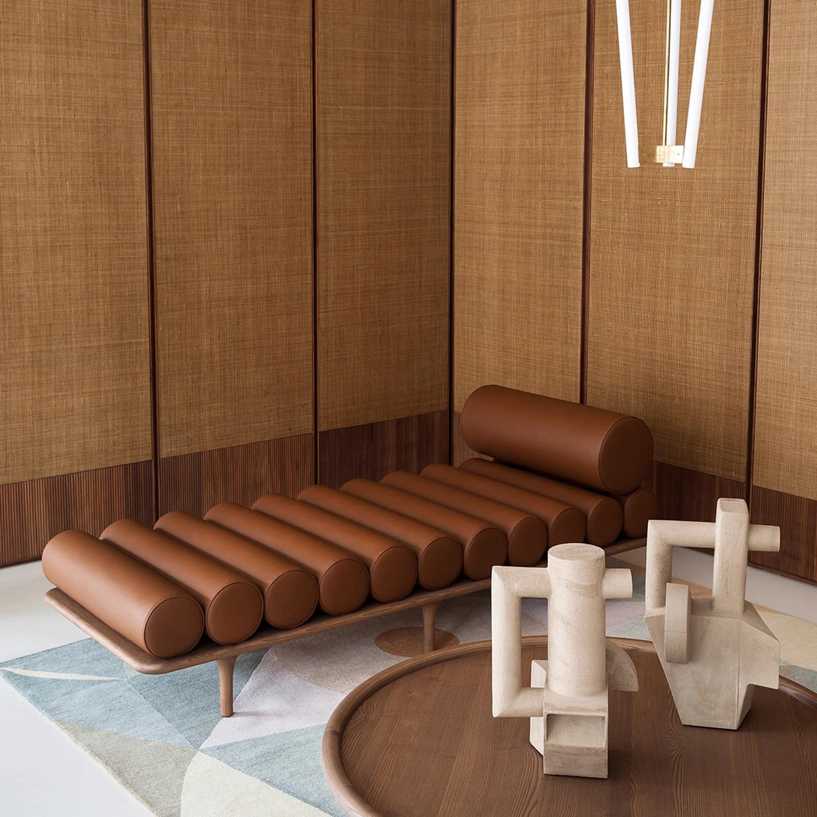 Five to Nine – Daybed with headrest in leather by Studiopepe for Tacchini in vendita 1