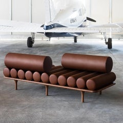 Five to Nine - Daybed with vis a vis back in leather by Studiopepe for Tacchini