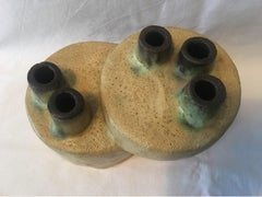Five Tubes Ceramic Object Vase by Helmut Schaffenacker of Ulm Germany