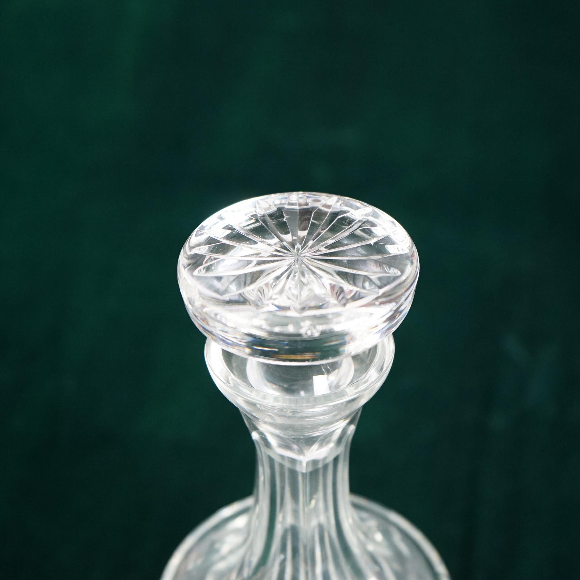 Five Vintage Cut & Pressed Glass Spirits Decanters C1940 In Good Condition In Big Flats, NY